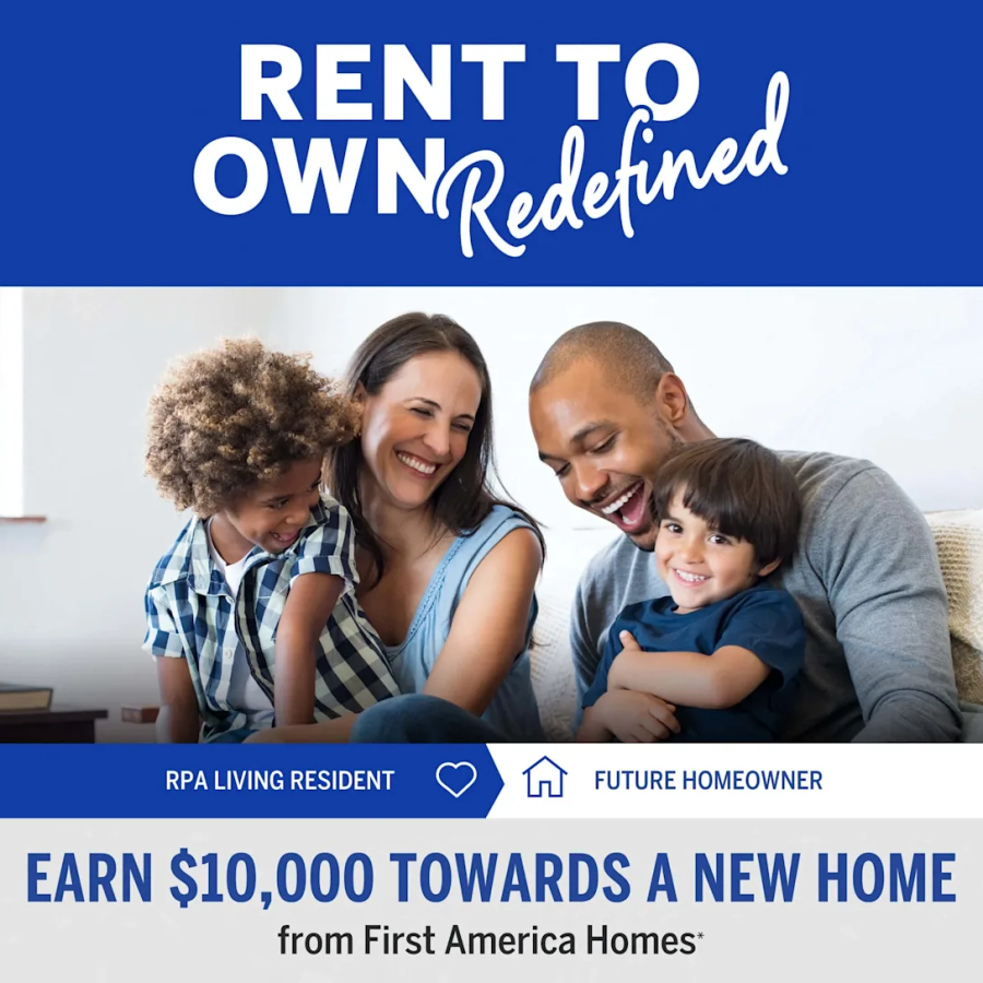 a family laughing indoors